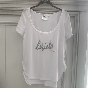 Bride and Beauties white tee by BedHead pajamas XL
